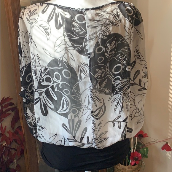 Sheer blouse by sushi flowers. - Picture 3 of 5